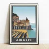 Poster of Amalfi in a frame